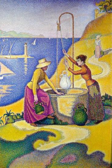 Paul Signac Paul Signac: Women at the Well Norge oil painting art